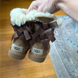 UGG Kids Tan Boots with Cream Lining